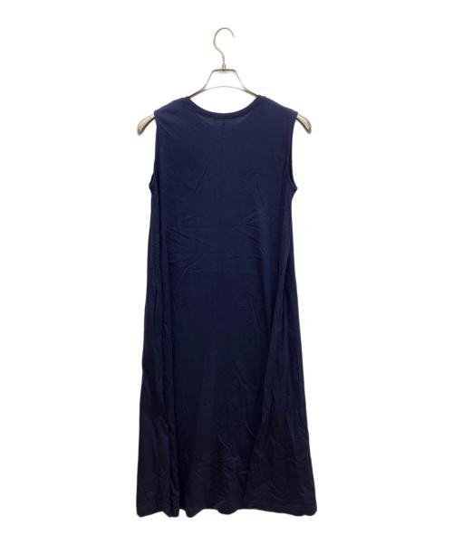 BEARDSLEY（ビアズリー）BEARDSLEY (ビアズリー) シンプルカットフレアワンピース ネイビーの古着・服飾アイテム