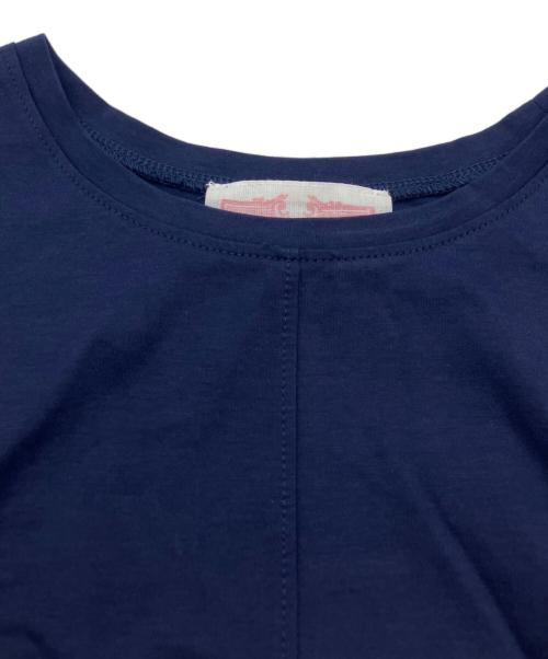 BEARDSLEY（ビアズリー）BEARDSLEY (ビアズリー) シンプルカットフレアワンピース ネイビーの古着・服飾アイテム