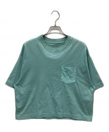 COACH（コーチ）の古着「クロップド Tシャツ・シグネチャー ポケット」｜ティール