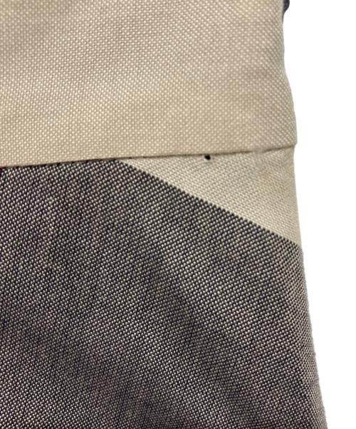 BLUE LABEL CRESTBRIDGE（ブルーレーベルクレストブリッジ）BLUE LABEL CRESTBRIDGE (ブルーレーベルクレストブリッジ) クレストブリッジチェックエアリーブロードフレアスカート ベージュ サイズ:38の古着・服飾アイテム