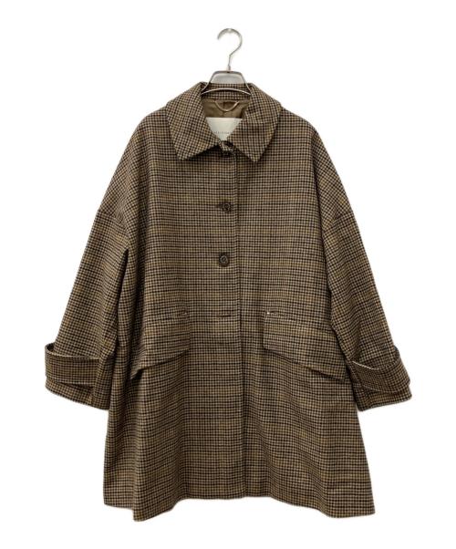 MACKINTOSH（マッキントッシュ）MACKINTOSH (マッキントッシュ) ガンクラブチェック ドロップショルダーコート ベージュ サイズ:8の古着・服飾アイテム