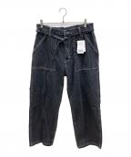 JOURNAL STANDARD relumeジャーナルスタンダード レリューム）の古着「12オンス コンビステッチ デニム ベイカーパンツ」｜ブラック