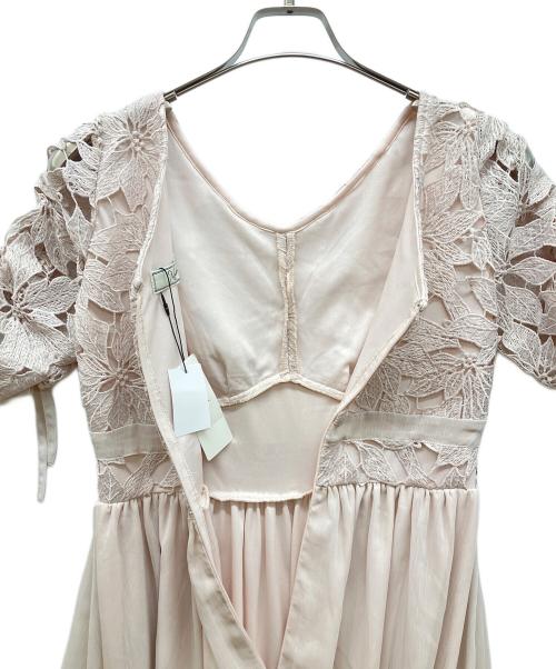Noela（ノエラ）Noela (ノエラ) レースシアーロングワンピース ピンク サイズ:Mの古着・服飾アイテム
