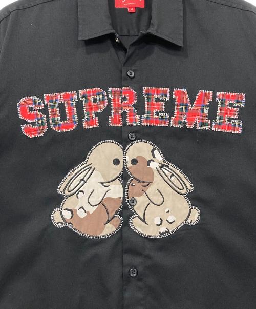 SUPREME（シュプリーム）Supreme (シュプリーム) Bunnies S/S Work Shirt ブラック サイズ:Mediumの古着・服飾アイテム