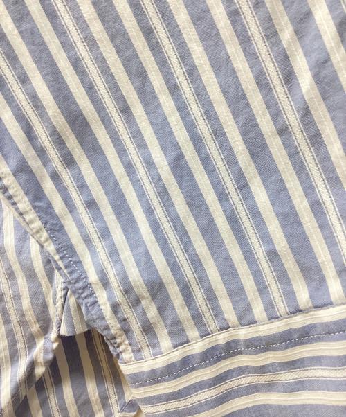 BURBERRY（バーバリー）BURBERRY (バーバリー) ロゴ刺繍ストライプシャツ ブルー サイズ:Lの古着・服飾アイテム