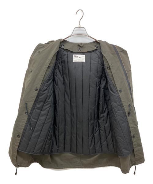 MHL（エムエイチエル）MHL (エムエイチエル) VINTAGE COTTON NYLON　モッズコート グリーン サイズ:Sの古着・服飾アイテム