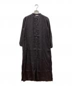 fog linen workフォグリネンワーク）の古着「フレンチリネンシャツワンピース」｜グレー