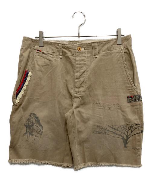 POLO RALPH LAUREN（ポロ・ラルフローレン）POLO RALPH LAUREN (ポロ・ラルフローレン) リメイクショーツ ベージュ サイズ:Lの古着・服飾アイテム