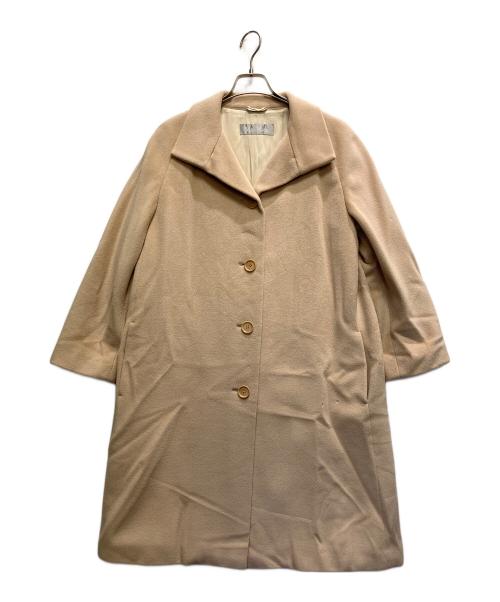 MaxMara（マックスマーラ）MaxMara (マックスマーラ) ウールスタンドカラーコート ベージュ サイズ:38の古着・服飾アイテム