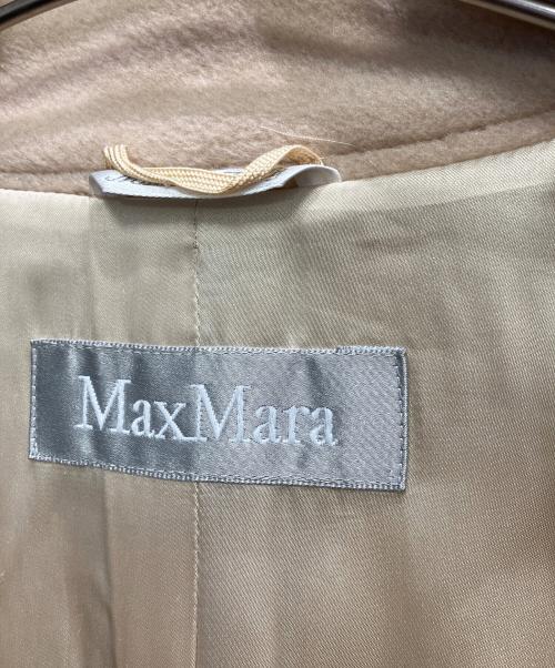 MaxMara（マックスマーラ）MaxMara (マックスマーラ) ウールスタンドカラーコート ベージュ サイズ:38の古着・服飾アイテム