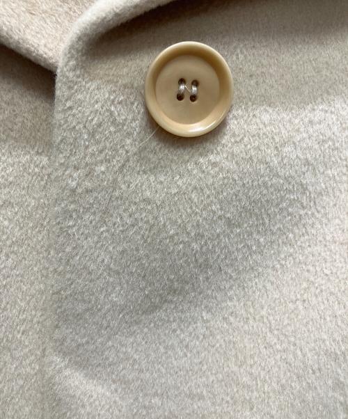 MaxMara（マックスマーラ）MaxMara (マックスマーラ) ウールスタンドカラーコート ベージュ サイズ:38の古着・服飾アイテム