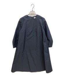BALLSEY（ボールジィ）の古着「ハイカウントダブルクロス Aラインワンピース」｜ネイビー