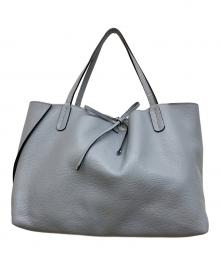 GIANNI CHIARINI（ジャンニ キアリーニ）の古着「リバーシブルレザートートバッグ」｜ブルー