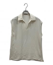 theory luxe（セオリーリュクス）の古着「ノースリーブスキッパーブラウス」｜アイボリー