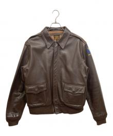 MORGAN PRODUCTS（モーガン プロダクツ）の古着「TYPE A-2 レザー フライト ジャケット」｜ブラウン