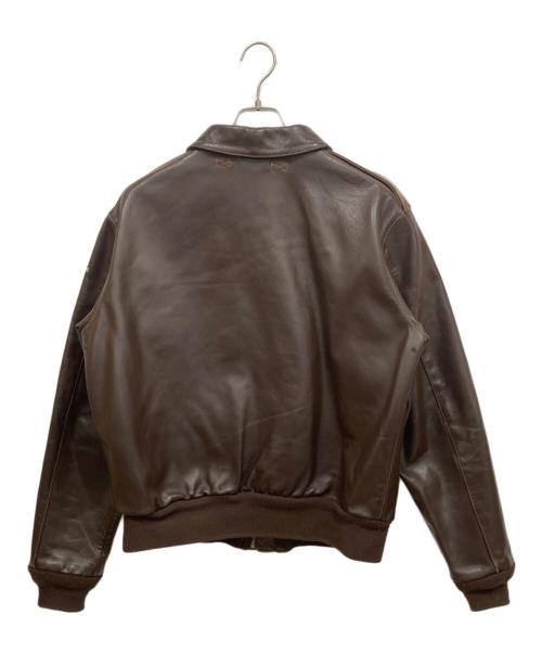 MORGAN PRODUCTS（モーガン プロダクツ）MORGAN PRODUCTS (モーガン プロダクツ) TYPE A-2 レザー フライト ジャケット ブラウン サイズ:44の古着・服飾アイテム