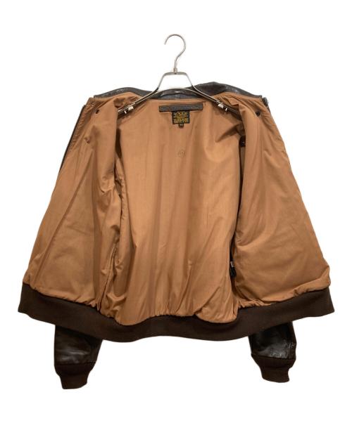 MORGAN PRODUCTS（モーガン プロダクツ）MORGAN PRODUCTS (モーガン プロダクツ) TYPE A-2 レザー フライト ジャケット ブラウン サイズ:44の古着・服飾アイテム