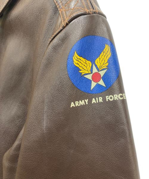 MORGAN PRODUCTS（モーガン プロダクツ）MORGAN PRODUCTS (モーガン プロダクツ) TYPE A-2 レザー フライト ジャケット ブラウン サイズ:44の古着・服飾アイテム