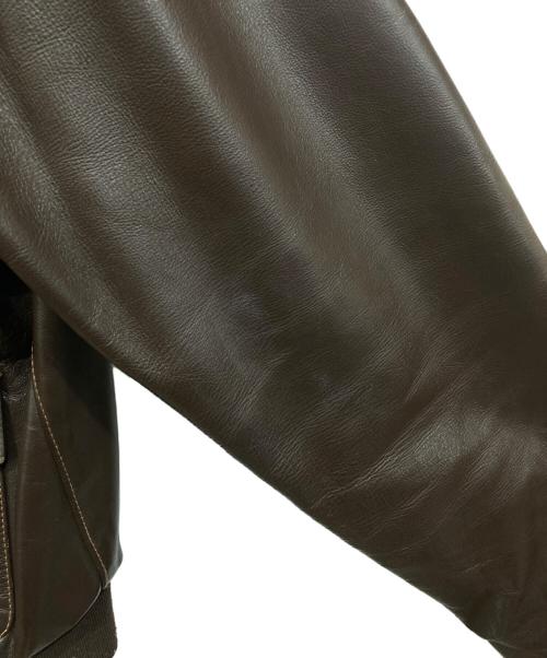 MORGAN PRODUCTS（モーガン プロダクツ）MORGAN PRODUCTS (モーガン プロダクツ) TYPE A-2 レザー フライト ジャケット ブラウン サイズ:44の古着・服飾アイテム