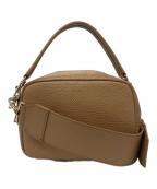 Ch!iiiチー）の古着「widebelt boston 2WAYショルダーバッグ　レザー」｜ベージュ