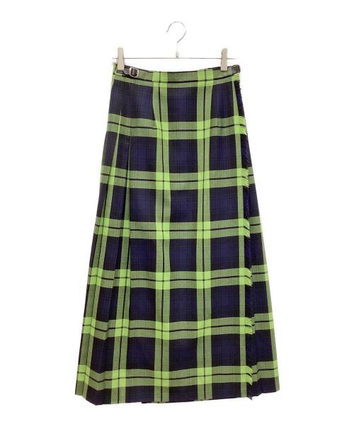 O'NEIL OF DUBLIN（オニールオブダブリン）O'NEIL OF DUBLIN (オニールオブダブリン) UNITED ARROWS (ユナイテッドアローズ) スカート ネイビー×グリーン サイズ:42の古着・服飾アイテム