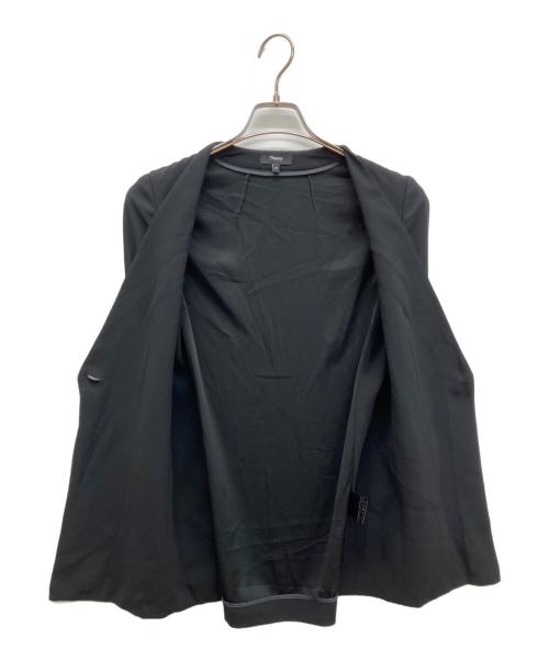 theory（セオリー）theory (セオリー) Powder Crepe Collarless JKT N　ノーカラージャケット ブラック サイズ:00の古着・服飾アイテム