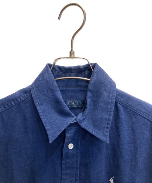 POLO RALPH LAUREN（ポロ・ラルフローレン）POLO RALPH LAUREN (ポロ・ラルフローレン) ロゴシャツドレス ブルーの古着・服飾アイテム