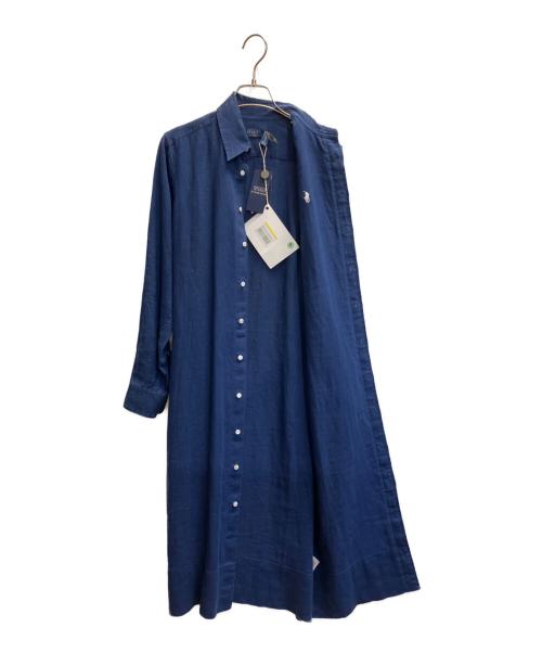 POLO RALPH LAUREN（ポロ・ラルフローレン）POLO RALPH LAUREN (ポロ・ラルフローレン) ロゴシャツドレス ブルーの古着・服飾アイテム
