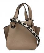 ripaniリパーニ）の古着「ダルメシアンショルダーベルト付き AIRONEマイクロミニバッグ」｜ベージュ