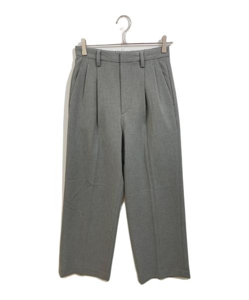 Spick and Span（スピック＆スパン）Spick and Span (スピックアンドスパン) ダブルクロスツータックパンツ グレー サイズ:SIZE 36の古着・服飾アイテム
