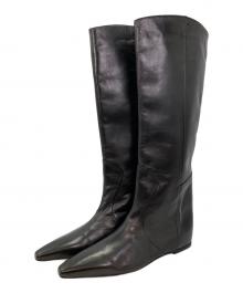 CORSO ROMA 9（コルソローマノーヴェ）の古着「インヒールロングブーツ」｜ブラック