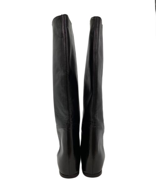 CORSO ROMA 9（コルソローマノーヴェ）CORSO ROMA 9 (コルソローマノーヴェ) インヒールロングブーツ ブラック サイズ:39の古着・服飾アイテム