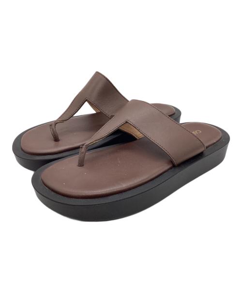 Caminando（カミナンド）Caminando (カミナンド) THONG PLATFORM / トング ブラウン サイズ:7の古着・服飾アイテム