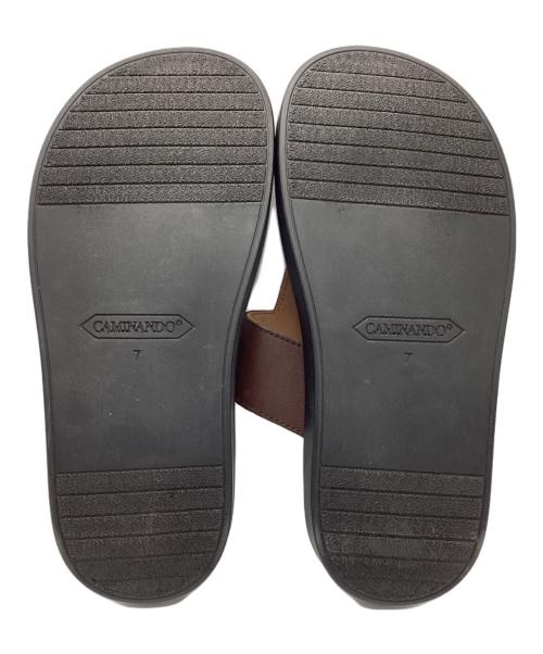 Caminando（カミナンド）Caminando (カミナンド) THONG PLATFORM / トング ブラウン サイズ:7の古着・服飾アイテム
