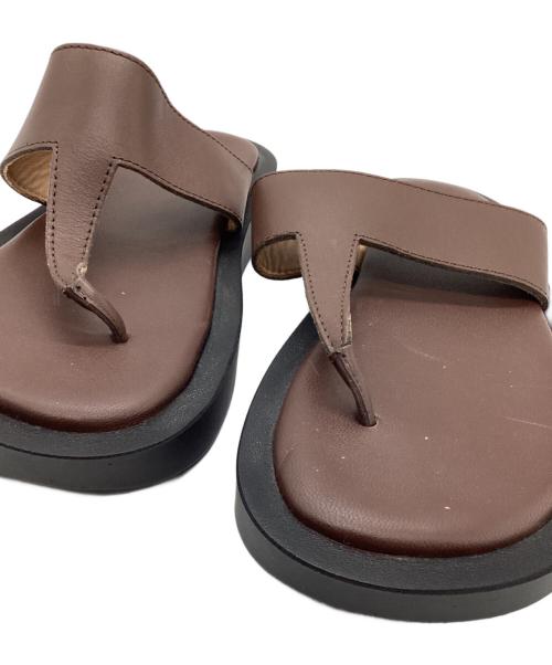Caminando（カミナンド）Caminando (カミナンド) THONG PLATFORM / トング ブラウン サイズ:7の古着・服飾アイテム