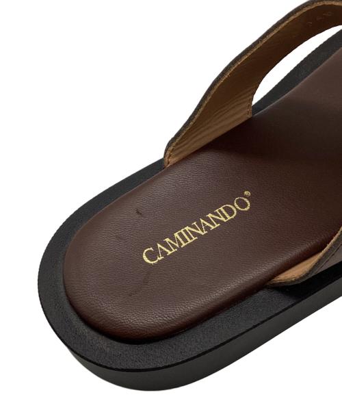 Caminando（カミナンド）Caminando (カミナンド) THONG PLATFORM / トング ブラウン サイズ:7の古着・服飾アイテム