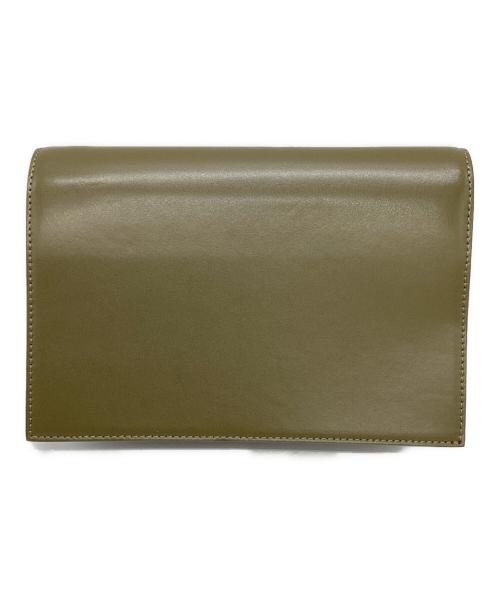 theory（セオリー）theory (セオリー) レザーショルダーバッグ カーキの古着・服飾アイテム