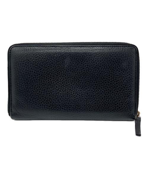 GUCCI（グッチ）GUCCI (グッチ) ラウンドファスナー長財布 ブラックの古着・服飾アイテム