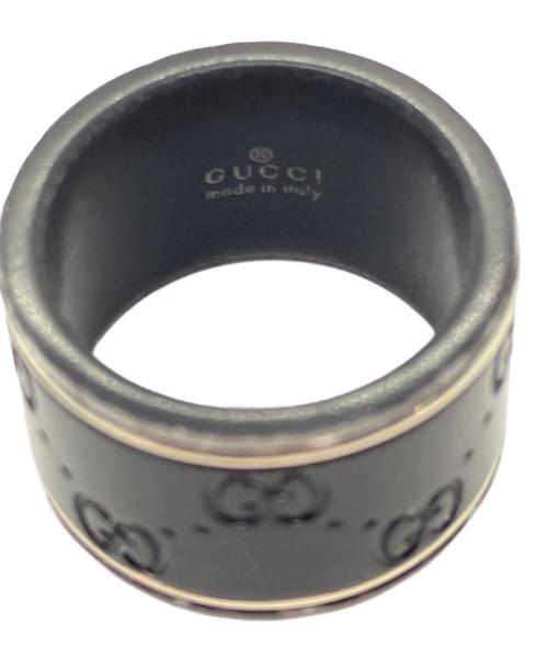 GUCCI（グッチ）GUCCI (グッチ) アイコンリング ブラック サイズ:9の古着・服飾アイテム