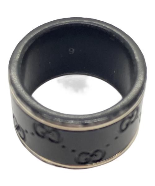 GUCCI（グッチ）GUCCI (グッチ) アイコンリング ブラック サイズ:9の古着・服飾アイテム