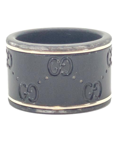 GUCCI（グッチ）GUCCI (グッチ) アイコンリング ブラック サイズ:9の古着・服飾アイテム