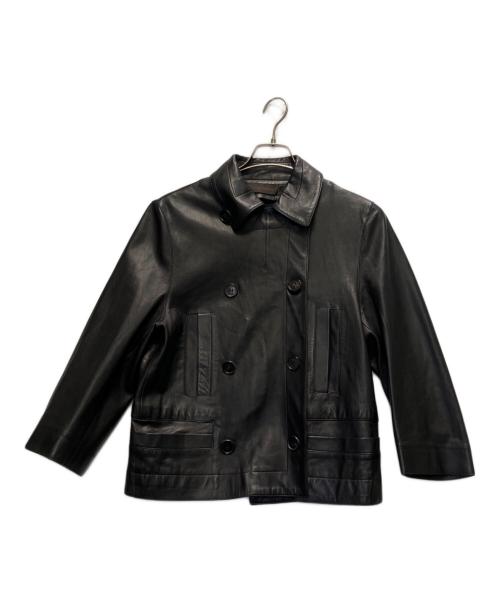 Narciso Rodriguez（ナルシソロドリゲス）Narciso Rodriguez (ナルシソロドリゲス) シープレザーダブルジャケット ブラック サイズ:不明の古着・服飾アイテム
