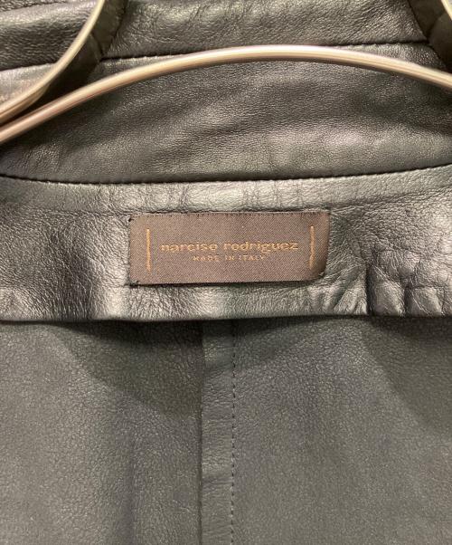 Narciso Rodriguez（ナルシソロドリゲス）Narciso Rodriguez (ナルシソロドリゲス) シープレザーダブルジャケット ブラック サイズ:不明の古着・服飾アイテム