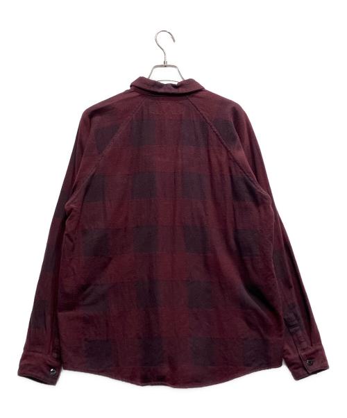 CHALLENGER（チャレンジャー）CHALLENGER (チャレンジャー) L/S PATCH CHECK SHIRT ボルドー サイズ:Lの古着・服飾アイテム