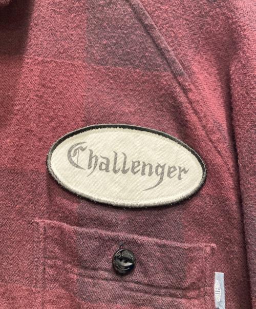 CHALLENGER（チャレンジャー）CHALLENGER (チャレンジャー) L/S PATCH CHECK SHIRT ボルドー サイズ:Lの古着・服飾アイテム