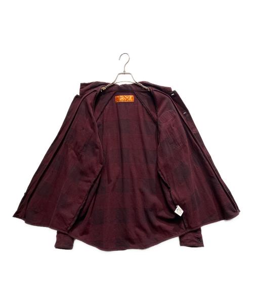 CHALLENGER（チャレンジャー）CHALLENGER (チャレンジャー) L/S PATCH CHECK SHIRT ボルドー サイズ:Lの古着・服飾アイテム
