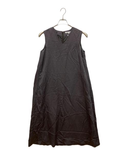 23区（ニジュウサンク）23区 (ニジュウサンク) リネンビスコースツイル Vネック ワンピース グレー サイズ:36 未使用品の古着・服飾アイテム