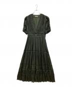 ULLA JOHNSONウラ ジョンソン）の古着「ギャザーワンピース」｜カーキ