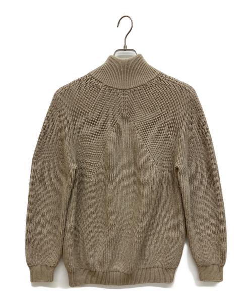 BATONER（バトナ―）BATONER (バトナ―) コットンシグネチャードライバーズニットセーター ベージュ サイズ:2の古着・服飾アイテム