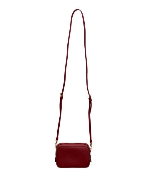 PRADA（プラダ）PRADA (プラダ) サフィアーノレザーミニショルダーバッグ レッドの古着・服飾アイテム